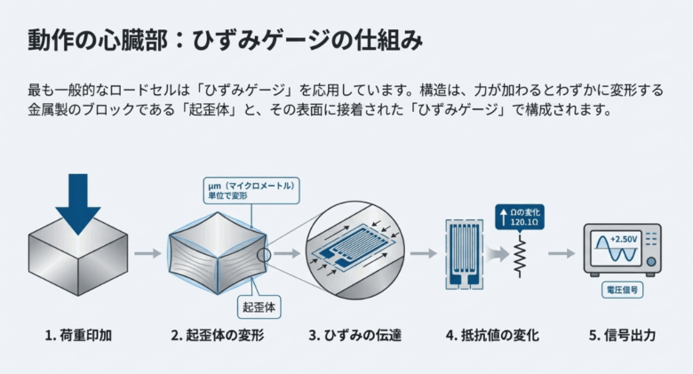 ひずみゲージの仕組み